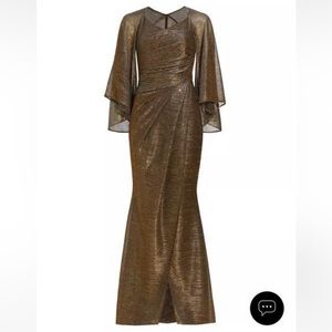 Talbot Runhof Asymmetric Metallic Gown